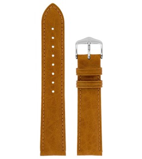 HIRSCH Camelgrain Honey Leather Strap 22mm