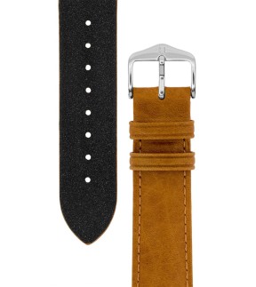 HIRSCH Camelgrain Honey Leather Strap 22mm
