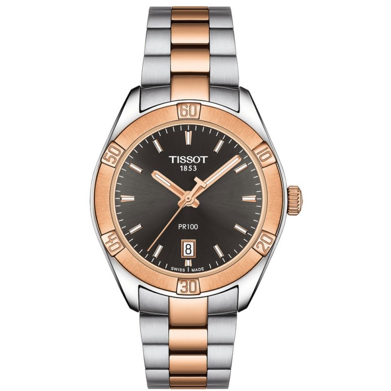 TISSOT PR 100 Lady Sport Chic Two Tone Stainless Steel Bracelet T1019102206100