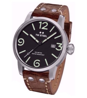 TW STEEL Maverick Automatic Brown Leather Strap MS16