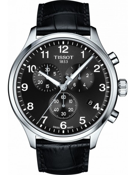 TISSOT Chrono XL Classic Black Leather Strap T1166171605700