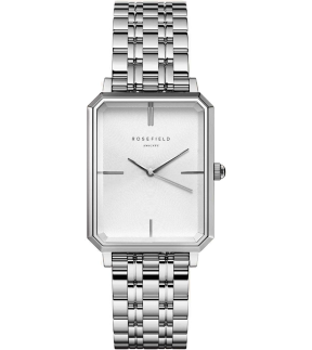 ROSEFIELD The Octagon Silver Stainless Steel Bracelet OCWSS-O41