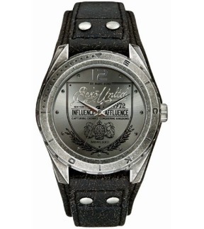 Ρολόι MARC ECKO Με Μαύρο Δερμάτινο Λουράκι E11518G1