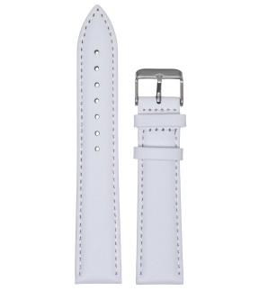 TZEVELION White Leather Strap 12mm
