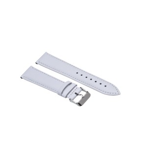 TZEVELION White Leather Strap 12mm