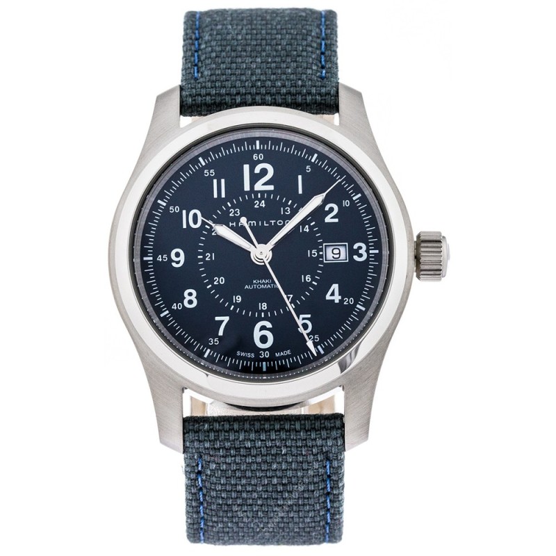 HAMILTON Khaki Field Auto Blue Fabric Strap H70605943