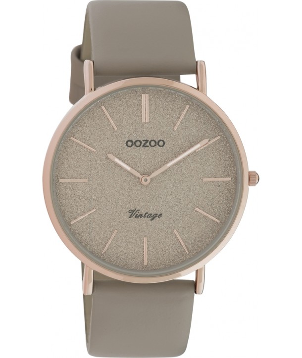 Ρολόι OOZOO Vintage Με Γκρι Δερμάτινο Λουράκι C20167
