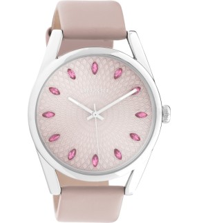 Ρολόι OOZOO Timepieces Με Ροζ Δερμάτινο Λουράκι C10816