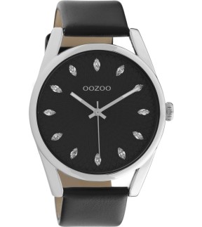 Ρολόι OOZOO Timepieces Με Μαύρο Δερμάτινο Λουράκι C10818
