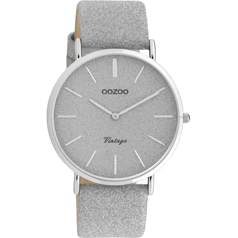 OOZOO Vintage Silver Leather Strap
