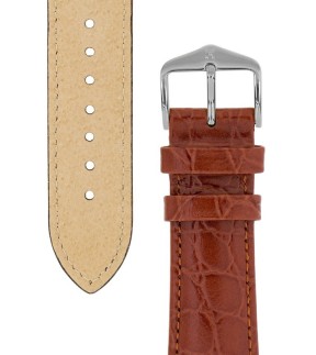 HIRSCH Crocograin Light Brown Strap  12302870-20