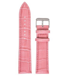 TZEVELION Pink Croco Leather Strap 12mm