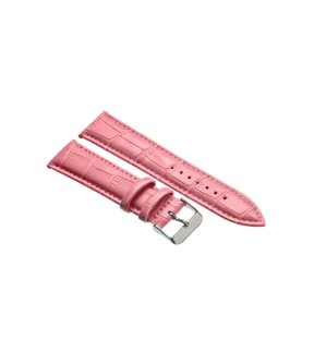 TZEVELION Pink Croco Leather Strap 12mm