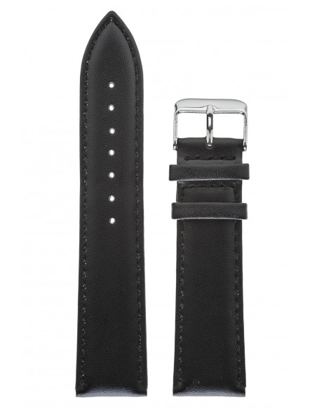 TZEVELION Black Leather Strap 24mm