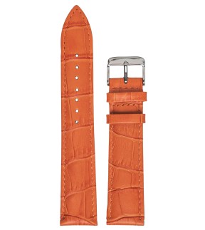 TZEVELION Orange Croco Leather Strap 12mm