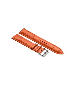 TZEVELION Orange Croco Leather Strap 12mm