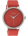 Ρολόι OOZOO Timepieces Limited Με Κόκκινο Δερμάτινο Λουράκι C10166