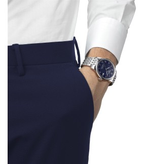 Ρολόι TISSOT Le Locle Powermatic 80 Με Ασημί Ατσάλινο Μπρασελέ T006.407.11.043.00