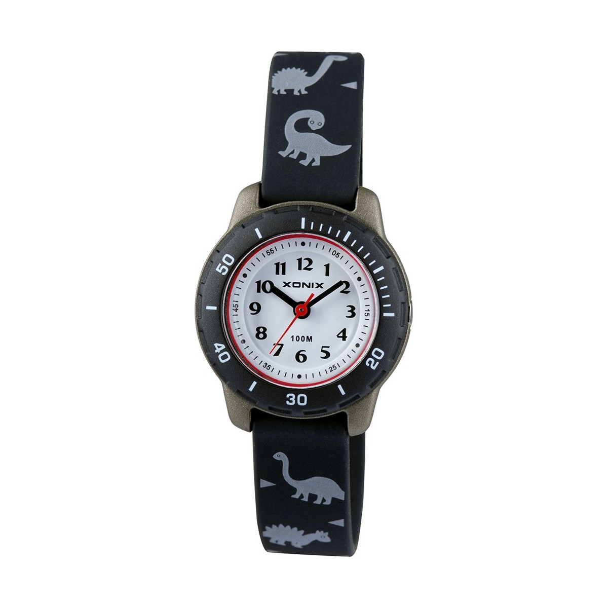 XONIX Kids Black Rubber Strap WC A07