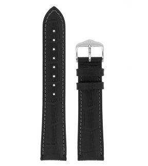 HIRSCH Duke Alligator Black Leather Strap 20mm