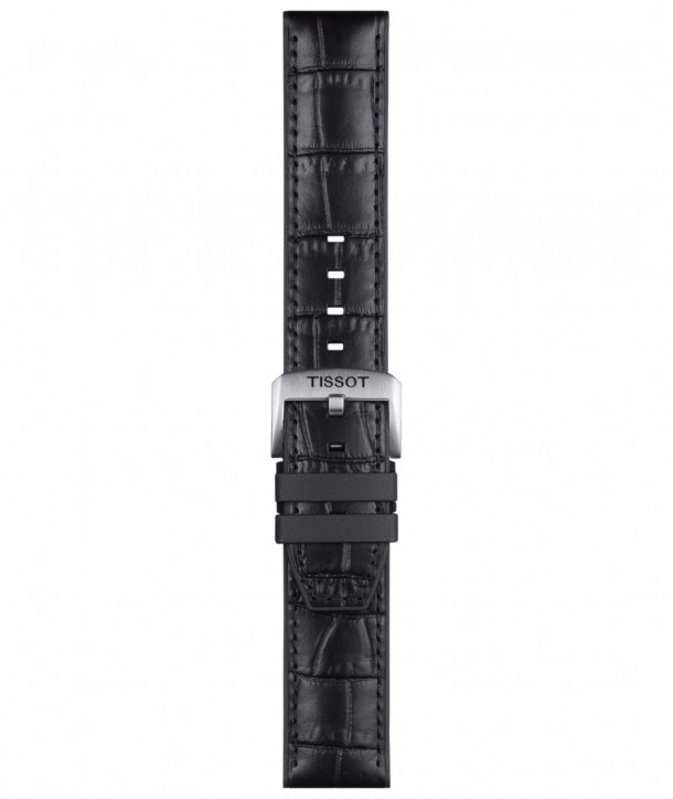 Λουράκι TISSOT Μαύρο Δερμάτινο-Καουτσούκ 22mm T852046761