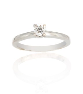 Engagement Ring White Gold 18Ct With Α Diamond