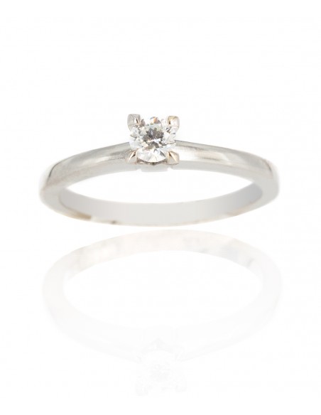 Engagement Ring White Gold 18Ct With Α Diamond