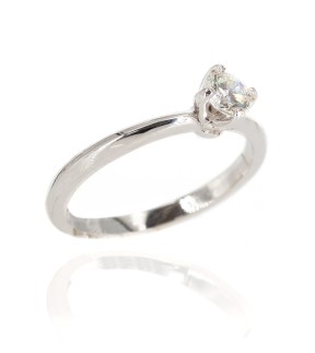 Engagement Ring White Gold 18Ct With Α Diamond