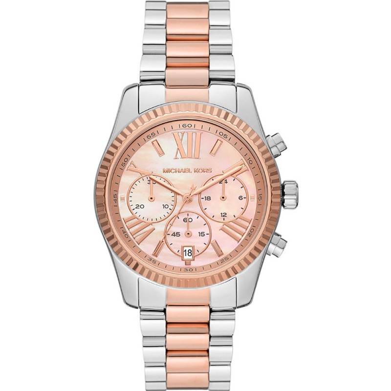 MICHAEL KORS PYPER ROSE GOLD LADIES WATCH WITH PINK LEATHER STRAP  WATCHES  from Adams Jewellers Limited UK