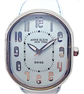 ANNE KLEIN White Leather Strap