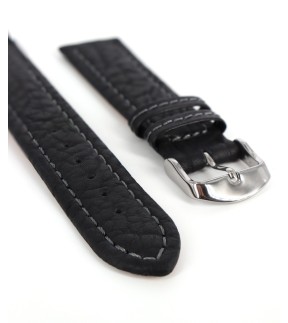 FLUCO GERMANY Black Leather Strap 20mm