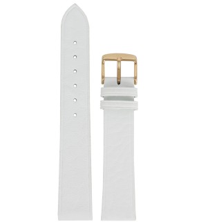 TZEVELION White Leather Strap 16mm