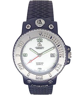 CATAMARAN Blue Rubber Strap