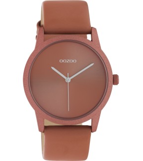 Ρολόι OOZOO Timepieces Με Πορτοκαλί Δερμάτινο Λουράκι C10947