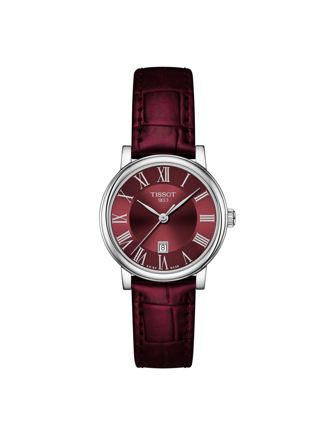 TISSOT Carson Premium Lady Bordeaux Leather Strap T1222101637300