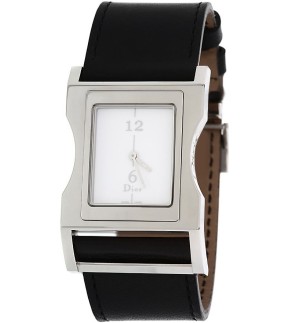 Ρολόι Christian DIOR Με Μαύρο Δερμάτινο Λουράκι 033110A001