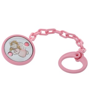 PRINCE SILVERO Pacifier Clip For Girls MA/PS002G-R