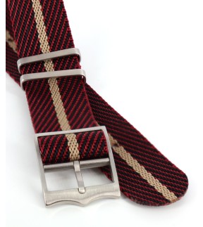 ROCHET NATO Premium Quality Burgundy-Beige Fabric Strap 22mm 8912207ST13