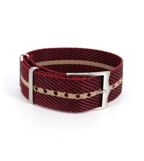 ROCHET NATO Premium Quality Burgundy-Beige Fabric Strap 22mm 8912207ST13