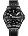 Ρολόι HAMILTON Khaki Aviation Pilot Με Μαύρο Δερμάτινο Λουράκι H64785835