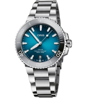 ORIS Aquis Date 39,5mm Silver Stainless Steel Bracelet 01 733 7732 4155-07 8 21 05PEB