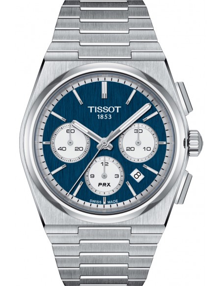 TISSOT PRX Automatic Chronograph Silver Stainless Steel Bracelet T137.427.11.041.00
