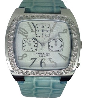 ANNE KLEIN Light Blue Leather Strap