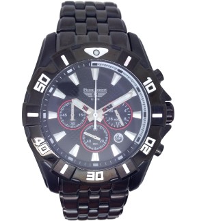 PIERRE BONNET Black Stainless Steel Bracelet
