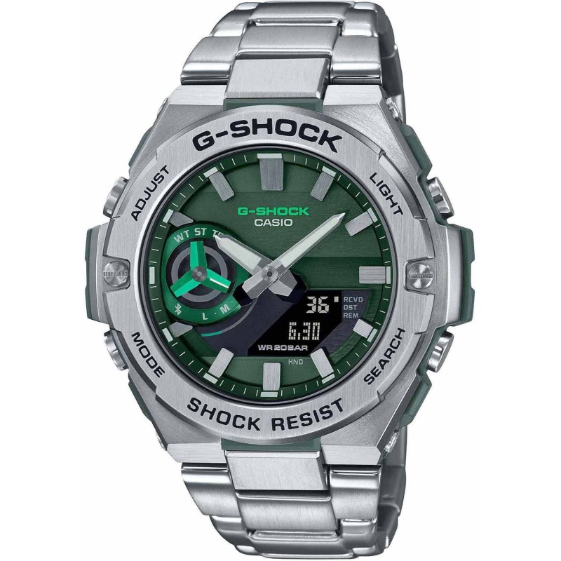 CASIO G Shock Bluetooth Solar Silver Stainless Steel Bracelet GST B500AD 3AER