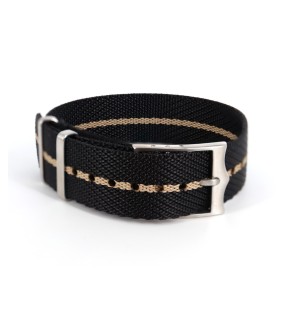 ROCHET NATO Premium Quality Black-Beige Fabric Strap 22mm 8912201ST13