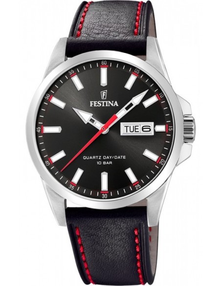 FESTINA Black Leather Strap F20358 4