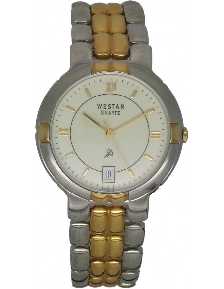 Ρολόι WESTAR Με Κίτρινο Χρυσό Και Ασημί Ατσάλινο Μπρασελέ 9962CBN