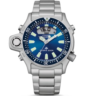 Ρολόι CITIZEN Promaster Aqualand Με Ασημί Ατσάλινο Μπρασελέ JP2000-67L
