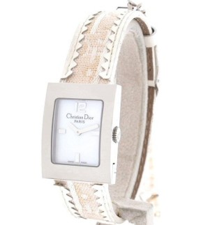 Ρολόι Christian DIOR Με Λευκό Δερμάτινο Λουράκι D78-109WH